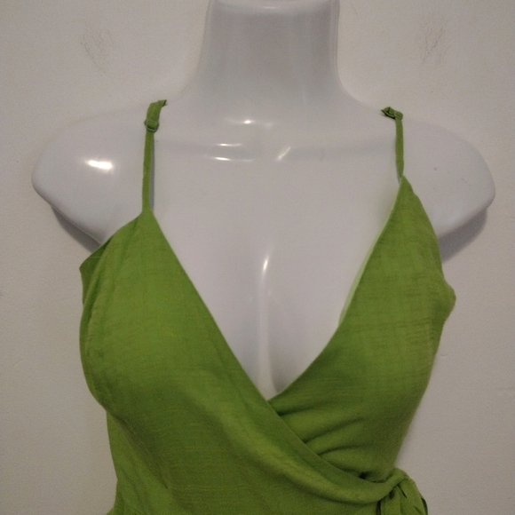 Lulu's - Sunny Day Style Ruffled Mini Wrap Dress - Picture 4 of 16